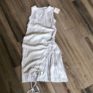 Penelope Cream Drawstring Dress NWT